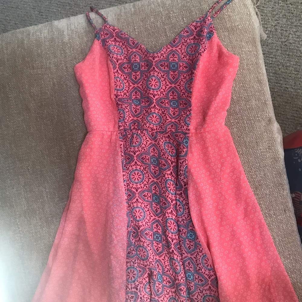 Pink dress fit and flare